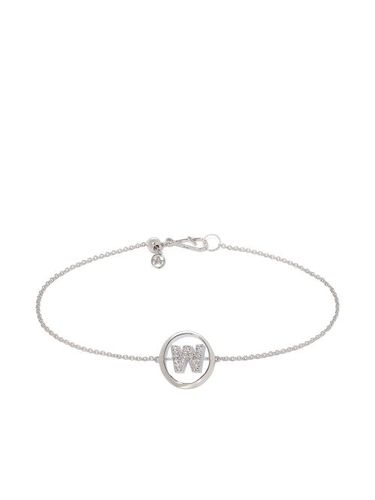 Bracelet en or blanc 18ct à initiale W ornée de diamants - Annoushka - Modalova
