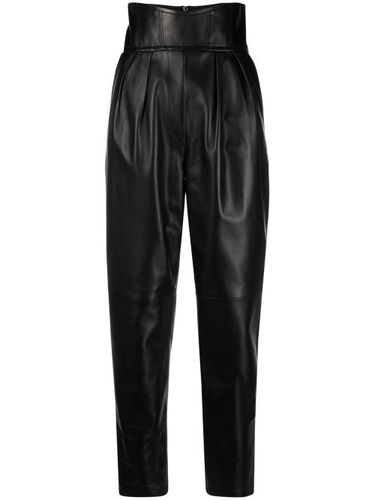 Pantalon en cuir à taille haute - Philipp Plein - Modalova