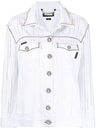 Veste en jean à franges - Philipp Plein - Modalova