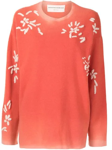 Pull à fleurs brodées - Ermanno Scervino - Modalova