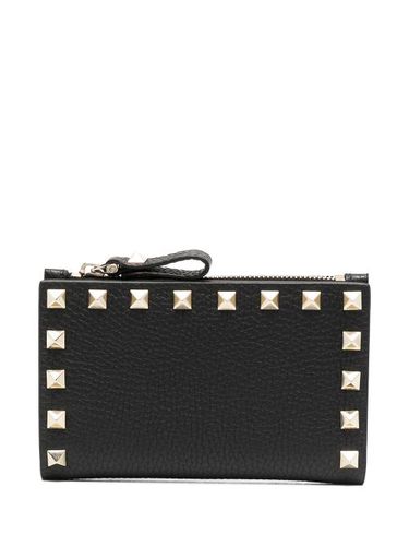 Porte-cartes Rockstud en cuir - Valentino Garavani - Modalova