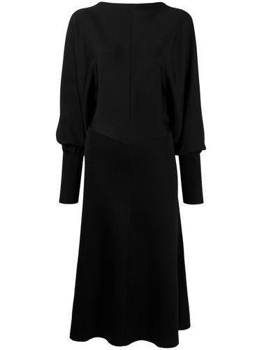 Robe mi-longue à manches bouffantes - Victoria Beckham - Modalova