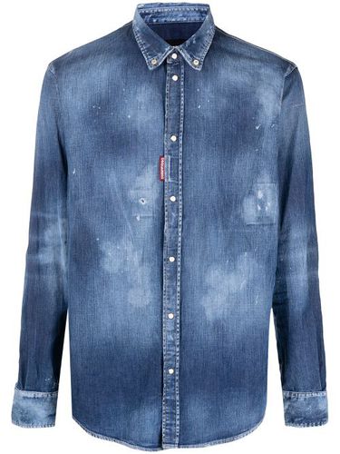 Chemise en jean à effet usé - DSQUARED2 - Modalova