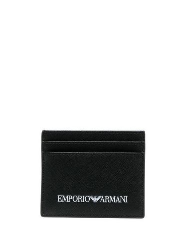 Porte-cartes à logo imprimé - Emporio Armani - Modalova