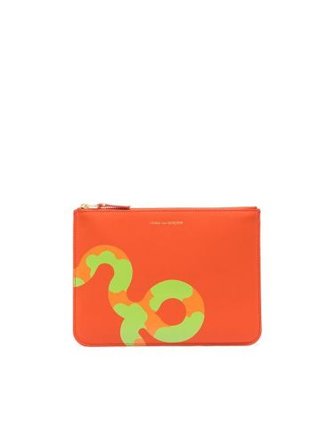 Porte-cartes à imprimé peau de serpent - Comme Des Garçons Wallet - Modalova