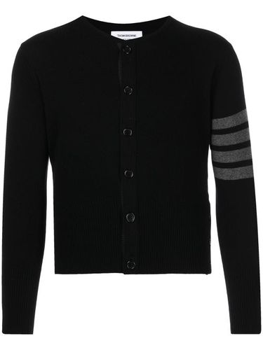 Cardigan boutonné à détails 4 bandes signature - Thom Browne - Modalova