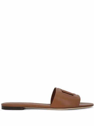 Sandales en cuir à logo DG - Dolce & Gabbana - Modalova