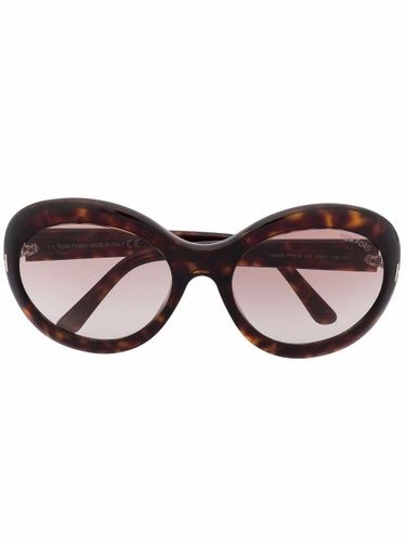 Lunettes de soleil à effet écaille de tortue - TOM FORD Eyewear - Modalova