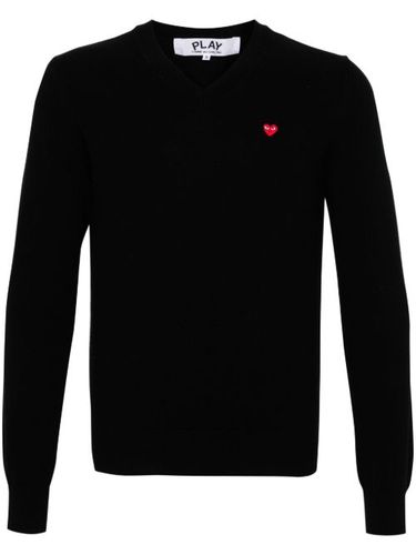 Pull en laine à patch logo - Comme Des Garçons Play - Modalova