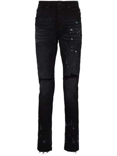 Jean skinny à effet taches de peinture - Purple Brand - Modalova