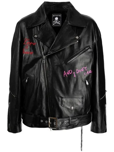 Veste en cuir à broderies - Mastermind World - Modalova