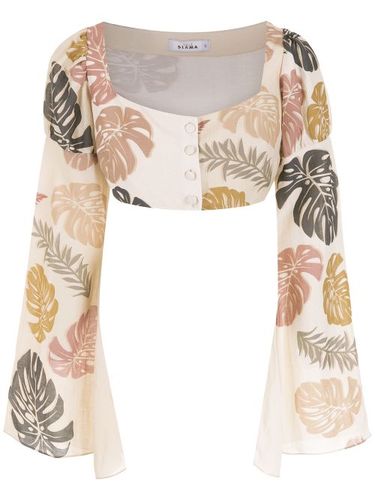 Chemise crop imprimée - Amir Slama - Modalova