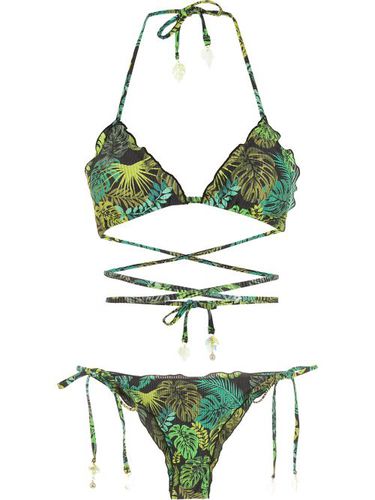 Bikini à imprimé tropical - Amir Slama - Modalova