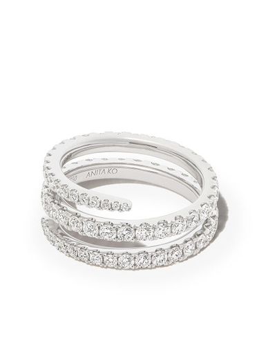 Bague en or blanc 18ct ornée de diamants - Anita Ko - Modalova