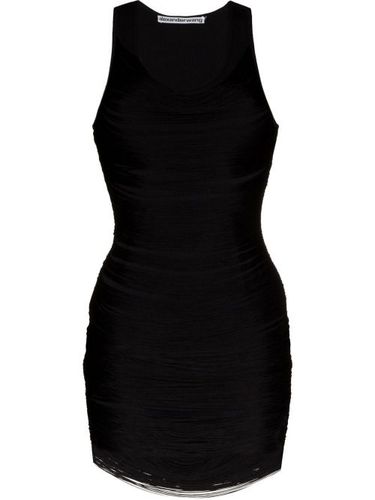 Robe courte frangée à encolure ronde - Alexander Wang - Modalova