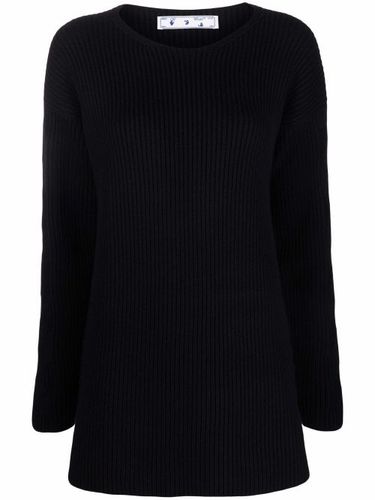 Pull nervuré en laine - Off-White - Modalova