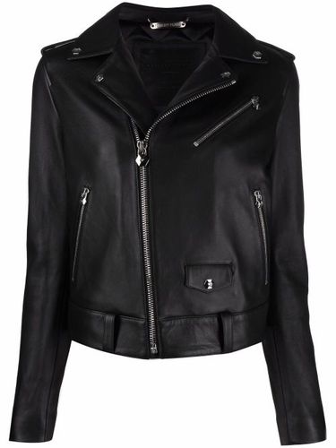 Veste de moto en cuir - Philipp Plein - Modalova