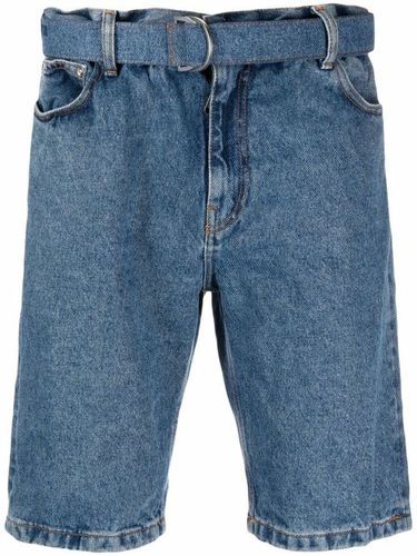 Short en jean à taille ceinturée - Off-White - Modalova