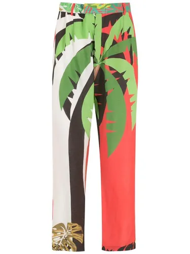 Pantalon à imprimé tropical - Amir Slama - Modalova