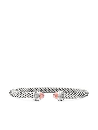 Bracelet Cable Classics en sterling serti de diamants et de morganite - David Yurman - Modalova