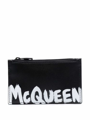 Portefeuille en cuir à logo imprimé - Alexander McQueen - Modalova