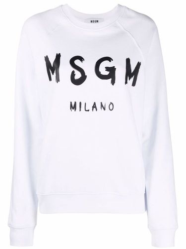 MSGM sweat à logo imprimé - Blanc - MSGM - Modalova