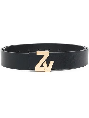 Ceinture en cuir à plaque logo - Zadig&Voltaire - Modalova