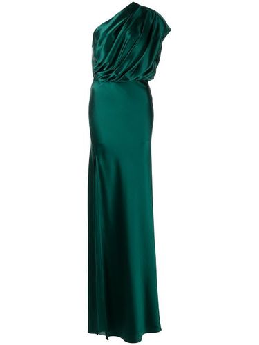 Robe longue asymétrique à dos ouvert - Michelle Mason - Modalova