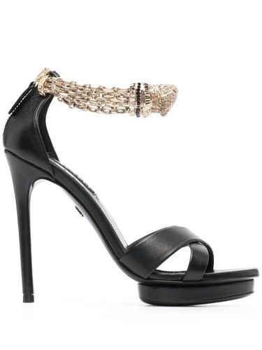 Sandales Panther à ornements en cristal - Roberto Cavalli - Modalova