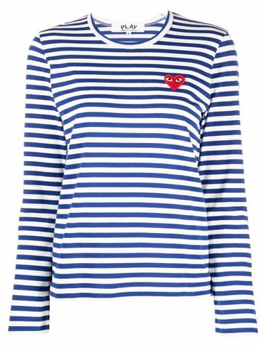 T-shirt rayé à patch cœur - Comme Des Garçons Play - Modalova