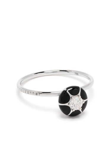 Bague Sea Flowers en or blanc 18ct sertie de diamants et d'émail - Selim Mouzannar - Modalova