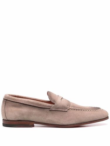 Mocassins en daim à entaille penny - Santoni - Modalova