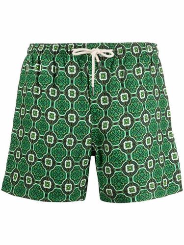 Short de bain imprimé à taille à lien de resserrage - PENINSULA SWIMWEAR - Modalova