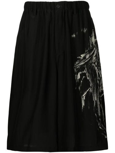 Bermuda à imprimé graphique - Yohji Yamamoto - Modalova