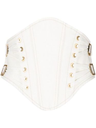 Minijupe en jean à détail de laçage - Dion Lee - Modalova