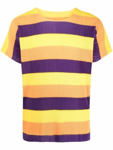 T-shirt rayé à effet plissé (années 2000) - Issey Miyake Pre-Owned - Modalova