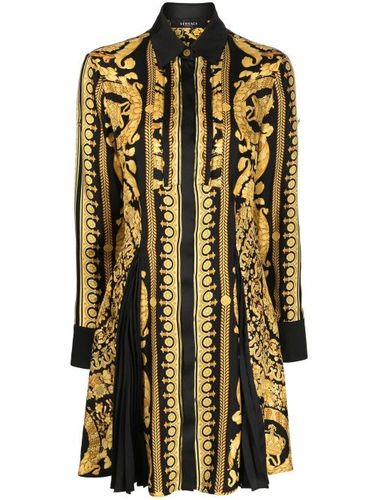 Robe-chemise mi-longue Barocco en soie - Versace - Modalova