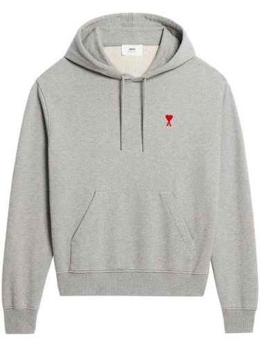 Hoodie en coton biologique à logo - AMI Paris - Modalova