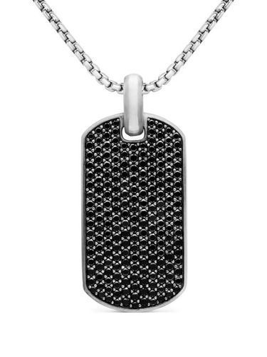 Bracelet Chevron en argent sterling pavé de diamants (42 mm) - David Yurman - Modalova