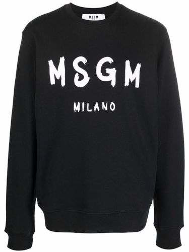 MSGM pull à logo imprimé - Noir - MSGM - Modalova