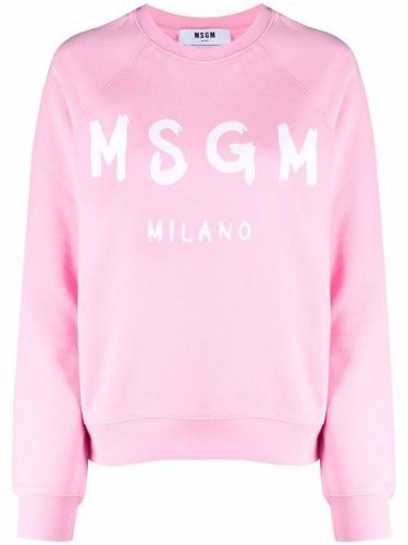 MSGM pull à logo imprimé - Rose - MSGM - Modalova