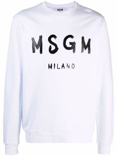 MSGM sweat à logo imprimé - Blanc - MSGM - Modalova