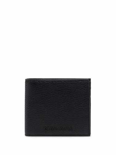 Portefeuille grainé à logo embossé - Emporio Armani - Modalova