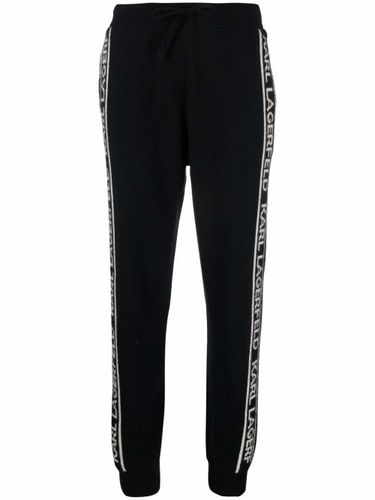 Pantalon en cachemire à logo - Karl Lagerfeld - Modalova