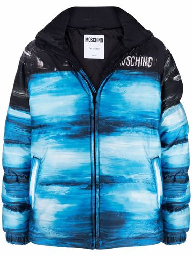 Moschino manteau à logo - Bleu - Moschino - Modalova