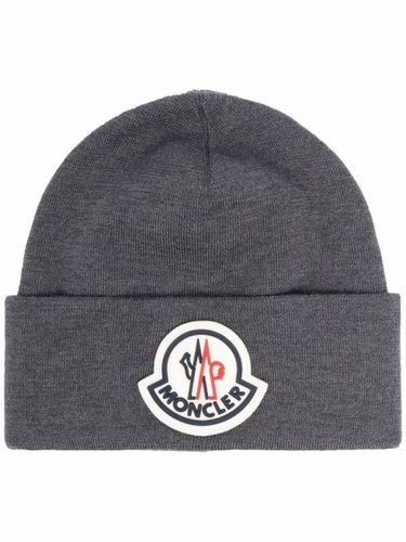 Bonnet en laine à patch logo - Moncler - Modalova