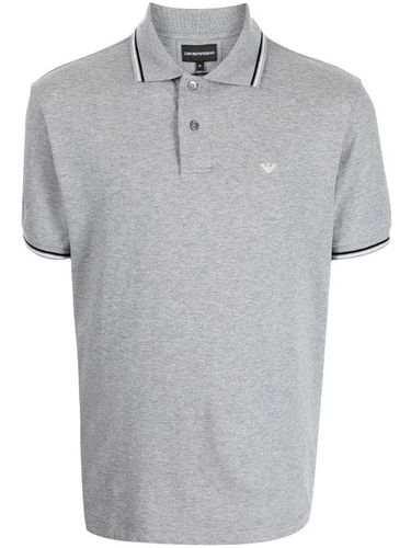 Polo à logo brodé - Emporio Armani - Modalova