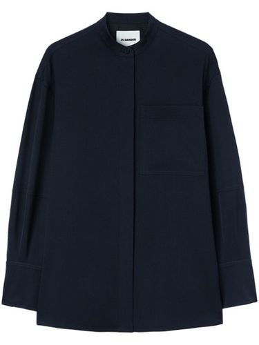 Chemise boutonnée à design sans col - Jil Sander - Modalova