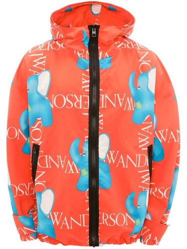 Veste oversize imprimée à capuche - JW Anderson - Modalova