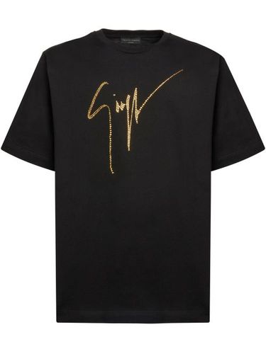 T-shirt à logo strassé - Giuseppe Zanotti - Modalova